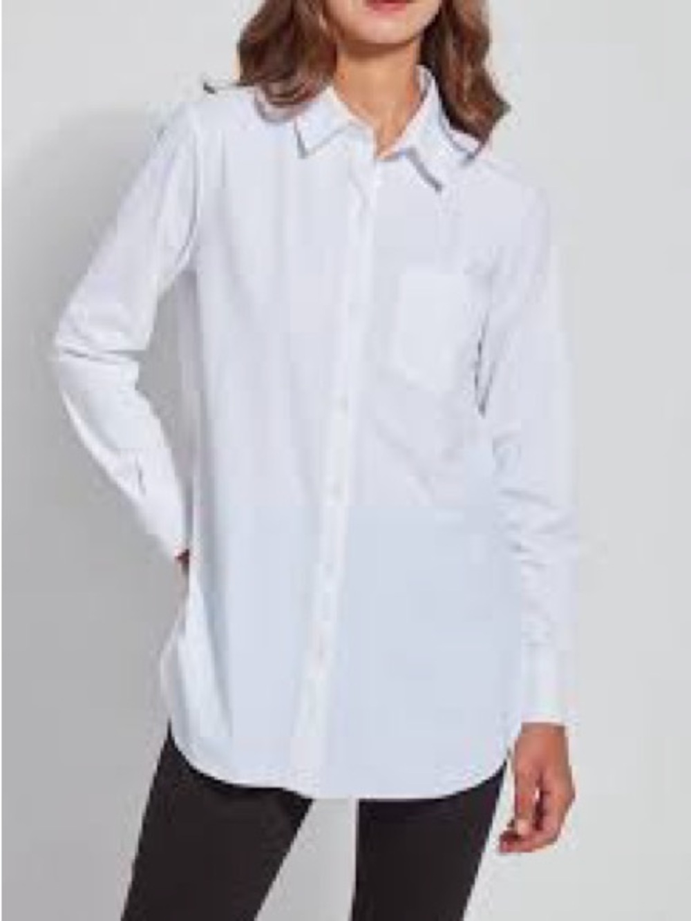 Lysse White Button-Down Tunic Shirt
